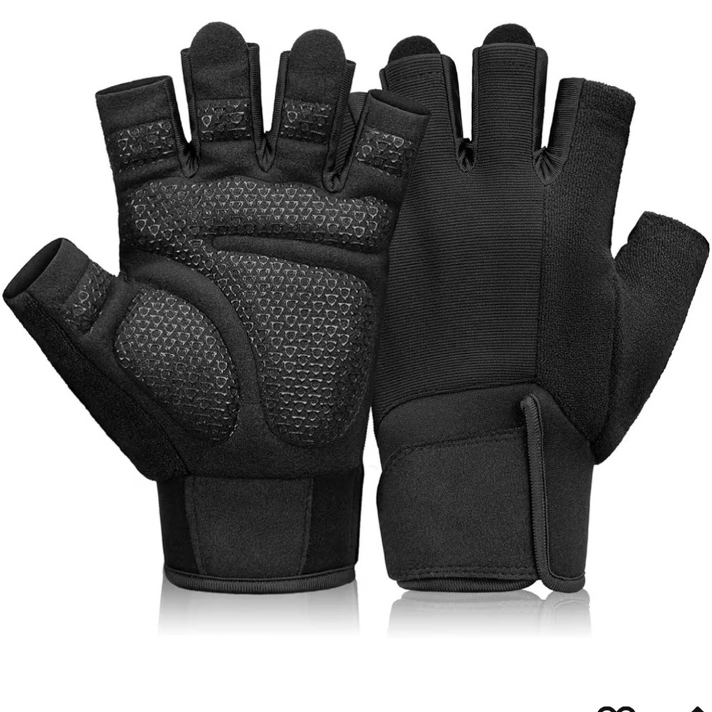 New Black Workout Gloves for Weightlifting, Cycling, Rowing and Gym Training